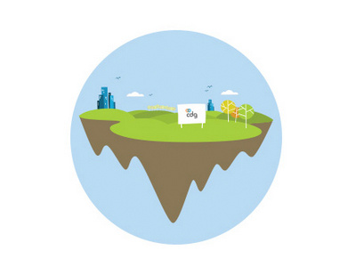 Putting green brand graphic illustration