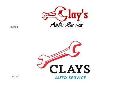 Clays Auto Service Rebranding auto branding cars clay logo makoyed redesign vadim vadimages wrench