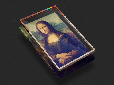 Instaframe 3d frame glass instagram layers mona lisa painting