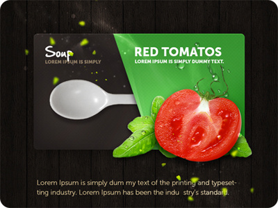 Tomato Soup card chef cookbook cooking design dtailstudio.com graphic hristov illustration recipe recipes soup spoon stanislav texture tomato user web wood wooden