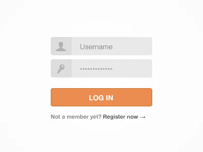 Flat UI Login Panel flat freebie login panel psd ui white