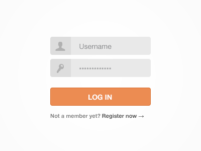 Flat UI Login Panel flat freebie login panel psd ui white