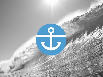 Happy Sailor anchors brand branding communication agency eye head logo logo design logo designer pavel surovy sailor sea smile symbol