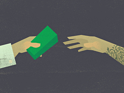 Hand Over Cash cash hands illustration podcast tattoos