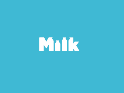 Milk bottle brand creative creative logo custom fresh logo logo design logo designer logotype mark milk type