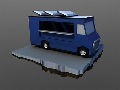Foodtruck 3d foodtruck lowpoly maya truck