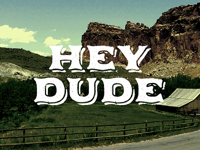 Rebrand of Nickelodeon 90's Show Hey Dude farm logo vintage