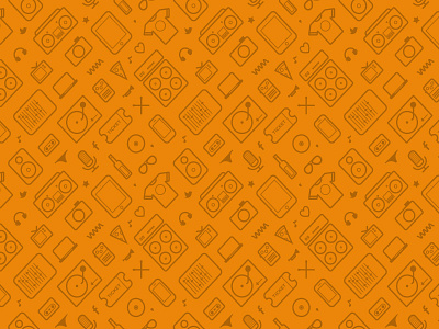 Music pattern background icons illustration repeatable pattern vector