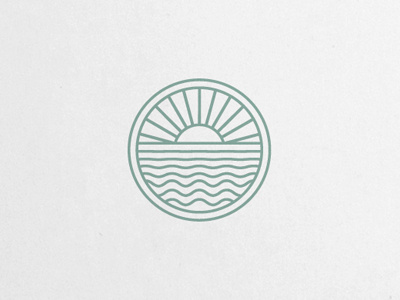 Unused Logo illustration logo mark sunset waves