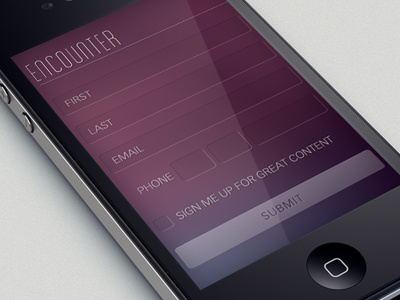 Encounter contact page encounter mobile responsive ui ux web design