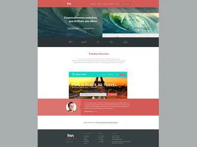 Tudonanet Website blue flat design homepage icons landing page menu nav website