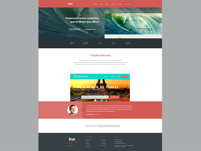 Tudonanet Website blue flat design homepage icons landing page menu nav website