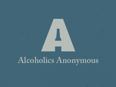 Alcoholics Anonymous a alcohol alcoholic anonymous beer drink logo negative wine