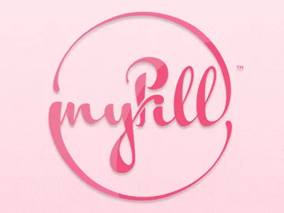 myPill™ Final Logo feminism girl logo pill pink redesign round women wrap