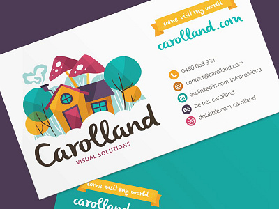 Carolland - Business Card branding design