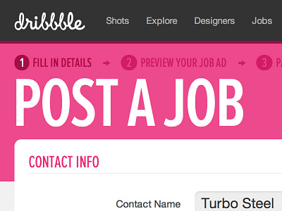 Post a Job, fixed ;) is king magenta