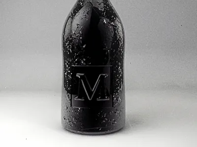 Champagne bottle w/ condensation 3d 4d bottle champagne cinema condensation render