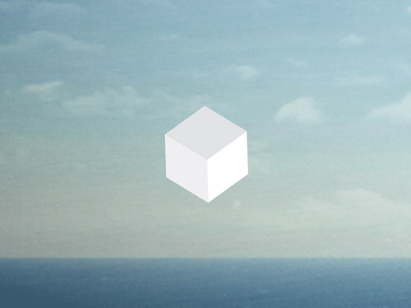 Cube Gif animated clouds cube gif ocean photo