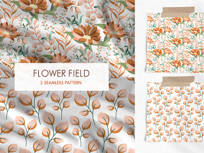 Flower Field Seamless Pattern