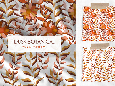 Dusk Botanical Seamless Pattern