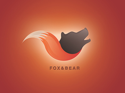 Fox and bear logo bear branding brown clean company fox huub damme logo nature netherlands orange sam janssen