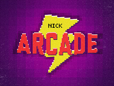 Nick Arcade 8bit 90s branding logo nickelodeon playoff rebrand tv type typography