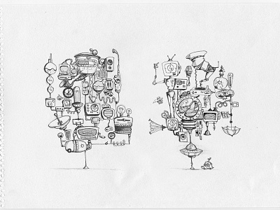 some pencil&pen sketches drawing illustration paper pen pencil scan sketches