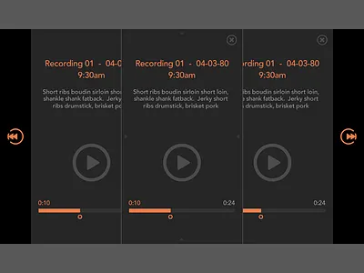 Recording Item Screen