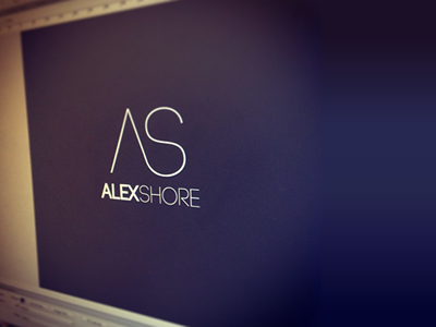 Logo for a friend a alex filters initials logo musician s shore type