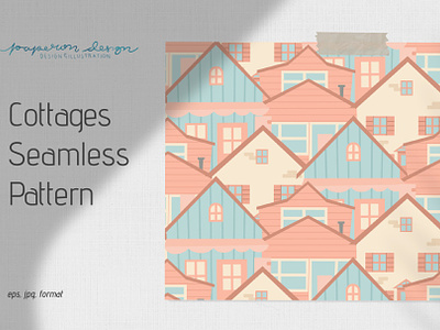 Cottages Seamless Pattern