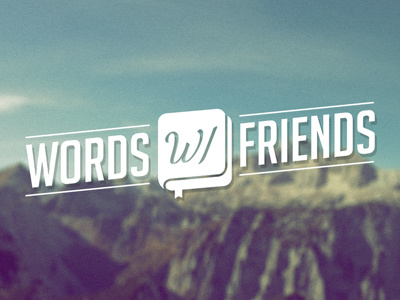 Words with Friends Logo Concept design logo retro words with friends