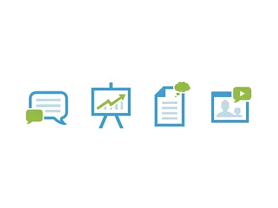 2-tone Icons 2 tone blue green icons