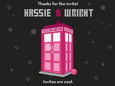 Thanks debut doctor who dribbble tardis