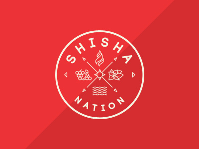 Shisha Nation compass fire fruits herbs hookah logo shisha water