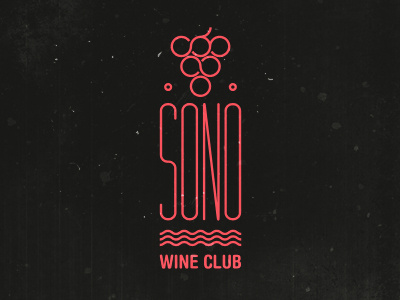 "Sono" full logo branding glyph grapes wine