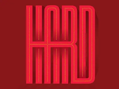 Poster Typography: Hard inline lettering type typography