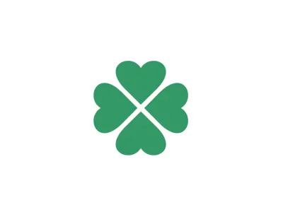 Kisac Village Logo (Hearts Four Leaf Clover) brand branding communication agency four leaf clover hearts kisac kysac logo logo design logo designer mark old pavel surovy symbol village