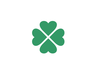 Kisac Village Logo (Hearts Four Leaf Clover) brand branding communication agency four leaf clover hearts kisac kysac logo logo design logo designer mark old pavel surovy symbol village