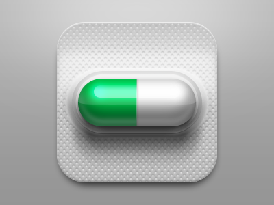 Capsule icon app capsule green icon ios medical metal plastic ui