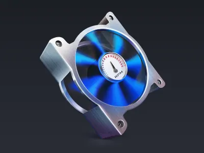 Fan control icon app application cooler counter fan icon light mac pc reflex rpm screw shadow tach