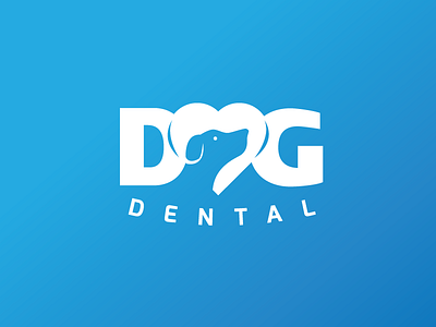 Dog Dental branding dental dog health icon logo negative space typeography