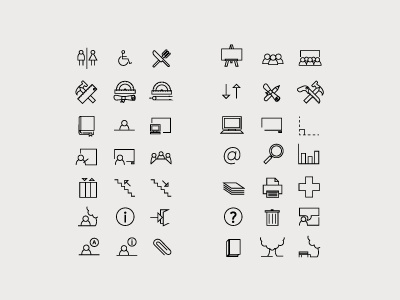 Pictogram set book facebook food glyph glyphe handicap icon industrial info office pc pictogram toilet wc web work