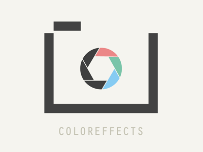 WIP . C O L O R E F F E C T S branding logo photography store