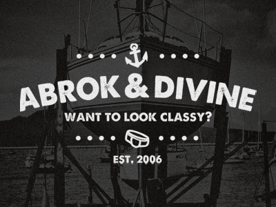 Abrok & Divine crest art crest emblem logo retro