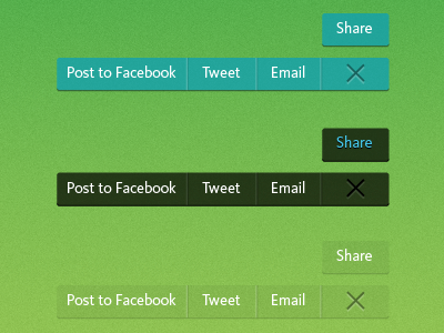 Button comping button buttons close desktop email facebook gradient green kievit opentype rollover share sharing social social media tweet twitter typography ui ux web website