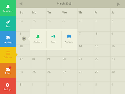 App Desgin app app desgin calender inbox ipad iphone metro mobile pop reminder sent solid colors ui up user experience userinterface ux windows8