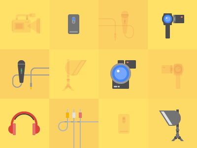 YouTube Illustrations 02 google icon pattern sound upperquad video yellow youtube