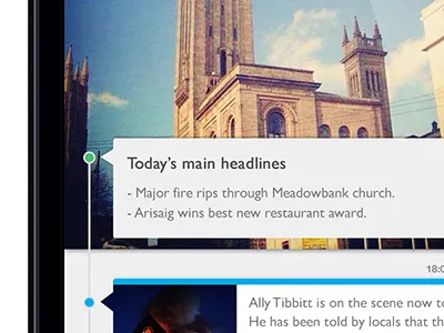 Headlines drop shadow gill sans grey highlights indicators iphone stream