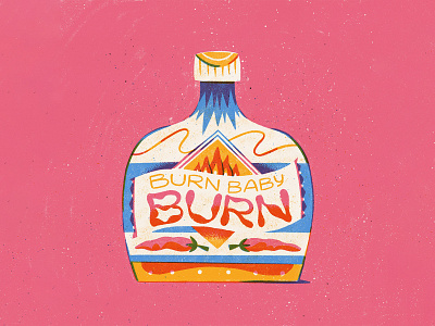 Daily Drawing - Hot Sauces amsterdam design drawing handlettering illustration linedrawing procreate texture