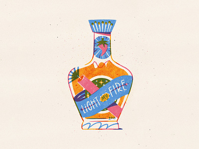 Daily Drawing - Hot Sauces amsterdam design drawing handlettering illustration linedrawing procreate texture